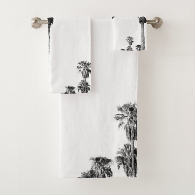 Palm Trees Black & White Vibes #6 #wall #decor  Badhandtuch Set (Insitu)