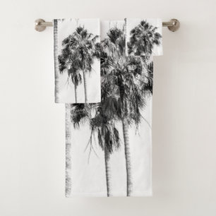 Palm Trees Black & White Vibes #8 #wall #decor  Badhandtuch Set