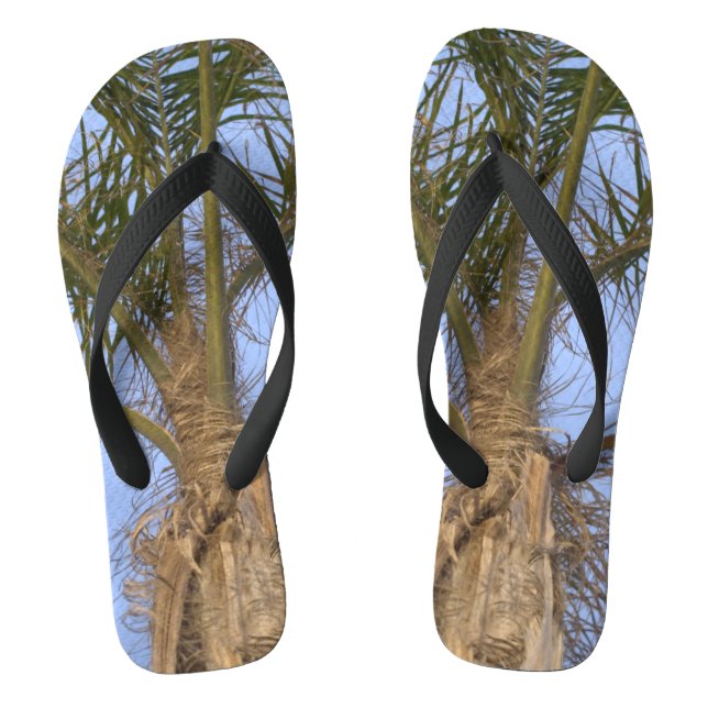 Palm Trees Blue Sky Flip Flops (Fußbett)