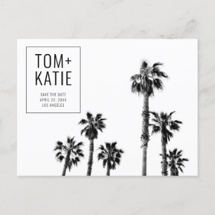 Palm Trees California Wedding Save the Date Postkarte