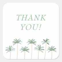 Palm Trees Elegant Vielen Dank Sticker