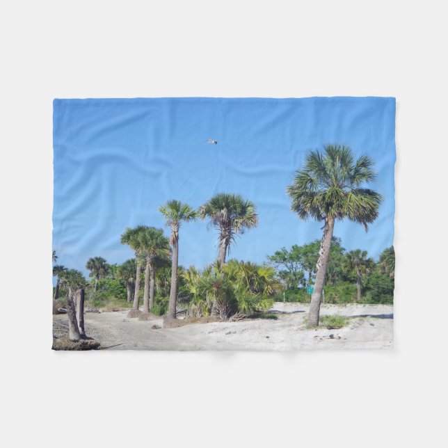 Palm Trees Fleece Decke (Vorderseite (Horizontal))