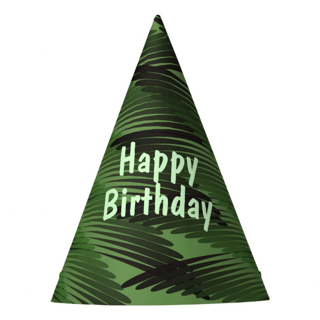 Palm Trees Happy Birthday Partyhütchen (Vorderseite)