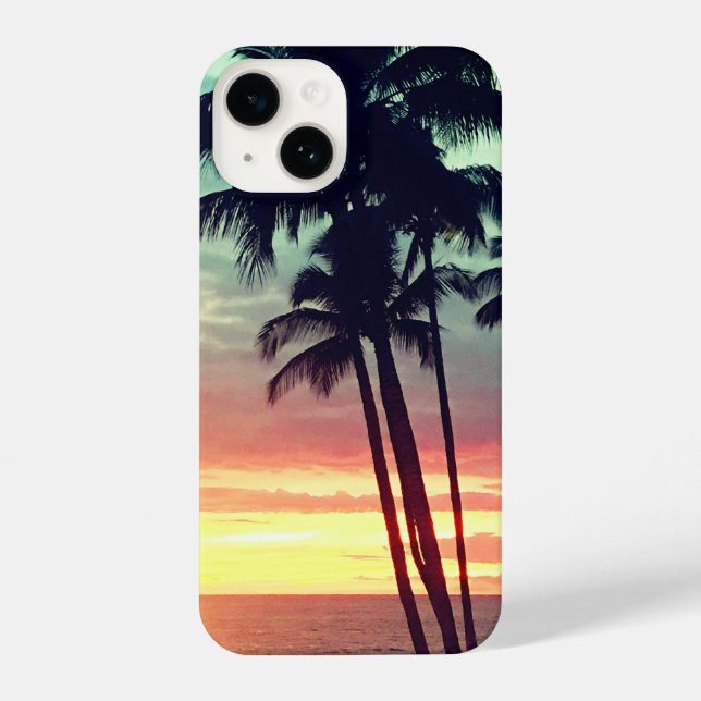 Palm Trees Hawaiian Sunset Phone Case iPhone Hülle (Rückseite)