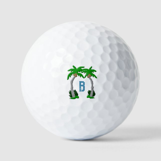 Palm Trees Monogram  Golfball (Vorderseite)