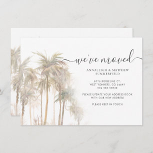 Palm Trees Moving Zuhause Ändern der Adresse Ankündigung