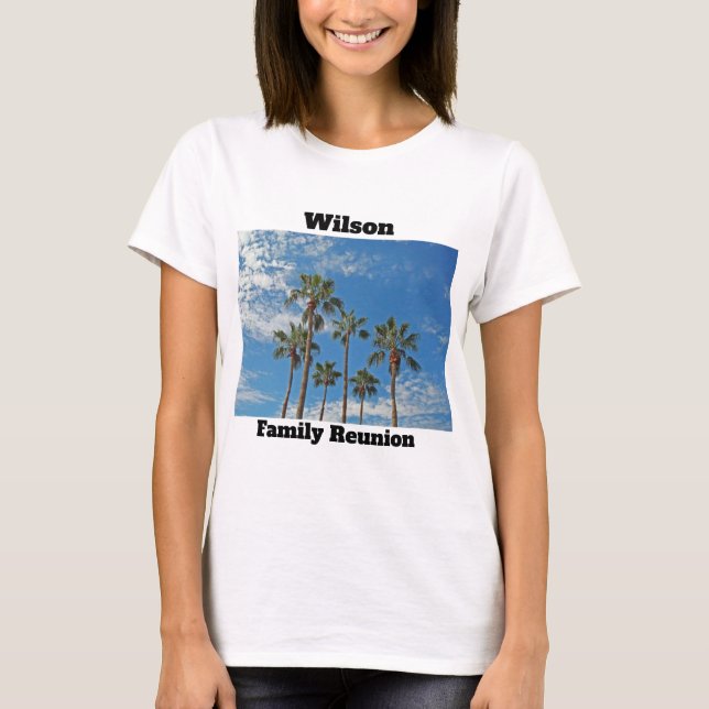 Palm Trees Paradise Family Wiedersehen Keepake T-Shirt (Vorderseite)