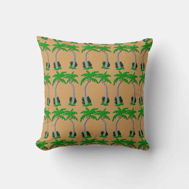 Palm Trees Pattern Pillow Kissen (Vorderseite)