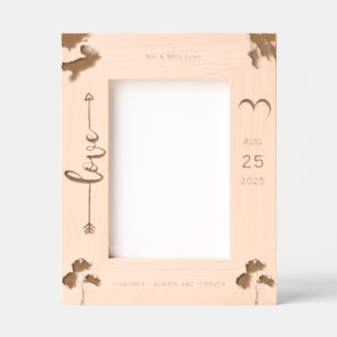 Palm Trees Romantic Beach Wedding Frame Geätzte Rahmen