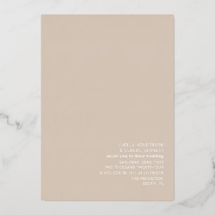 Palm Trees Sand Wedding Folieneinladung