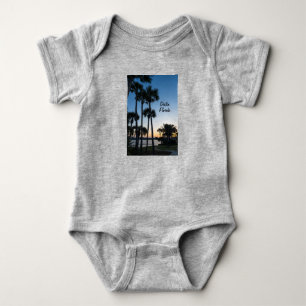 Palm Trees Sunrise Destin Florida Baby Bodysuit Strampler