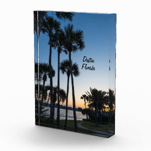 Palm Trees Sunrise Destin Florida Foto Block