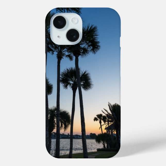 Palm Trees Sunrise Destin Florida iPhone Case (Rückseite)