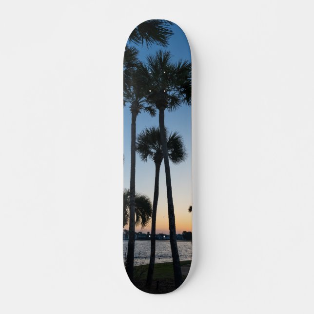 Palm Trees Sunrise Destin Florida Skateboard (Vorne)