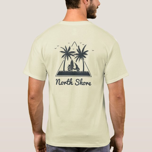 Palm Trees Surfboard Logo T-Shirt (Rückseite)