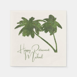 Palm Trees Tropical Beach Theme Retirement Serviette