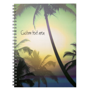 Palm Trees Tropical Heat Beach Notebook-Journal Notizblock