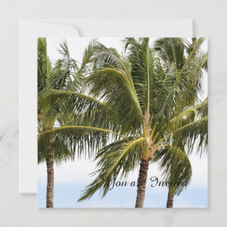 Palm Trees Tropical Kauai Birthday Einladung