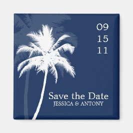 Palm Trees Tropical Wedding Save the Date or Fevor Magnet