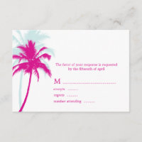 Palm Trees Wedding Cards