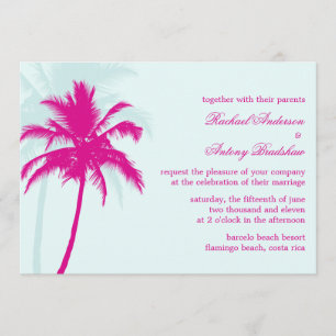 Palm Trees Wedding Einladung