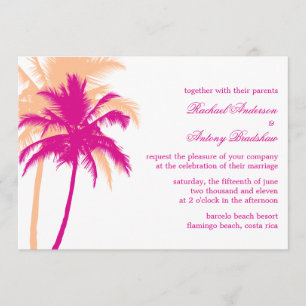 Palm Trees Wedding Einladung