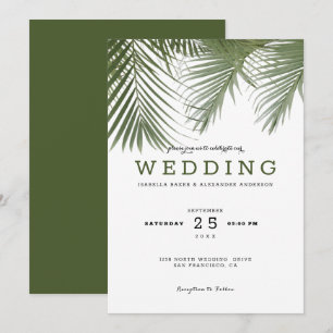 Palm Trees Wedding Einladung