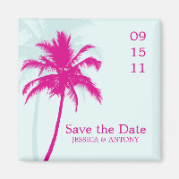 Palm Trees Wedding Save the Date or Favor