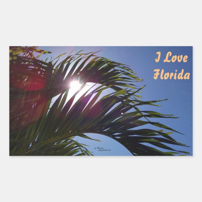 Palm Trem I Liebe Florida Stickers (Vorderseite)