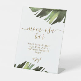 Palm Tropical Floral Dusche Momosa Bar Sign Sockelschild