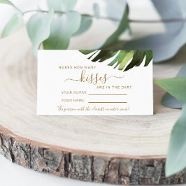 Palm Tropical Wie viele Kisses Showspielkarte Platzkarte