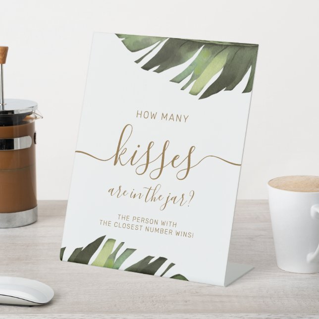 Palm Tropical wie viele Küsse sind im Jar-Zeichen Sockelschild (In SItu)