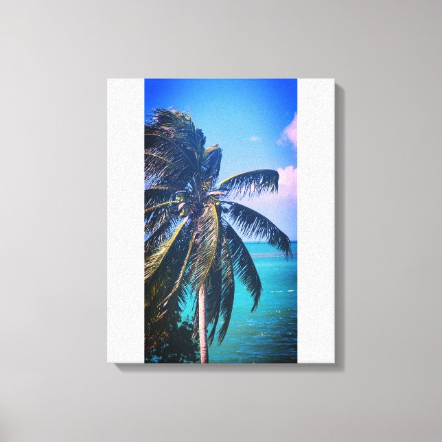 Palm über den Tasten Leinwanddruck (Vorderseite)