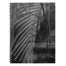 Palm und Regen Spiralfoto Notizbuch Notizblock
