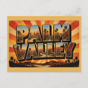 Palm Valley NT Australien Wüstenoase Vintage Art Postkarte