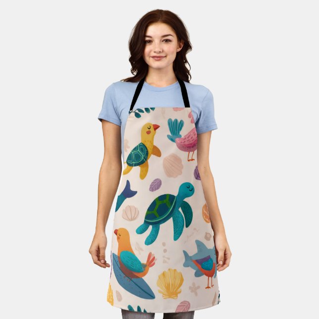 Palm Vibes All-Over Print Apron Gift Schürze (Getragen)
