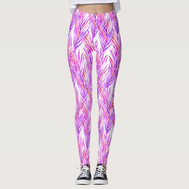 Palm Whisperer Hawaiian Tropical Warme Leggings (Vorderseite)