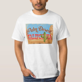 Palm Wüste California Cartoon Desert Retro Travel T-Shirt