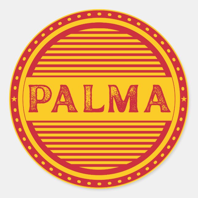 Palma City Pride Emblem – Spanish Identity Runder Aufkleber (Vorderseite)