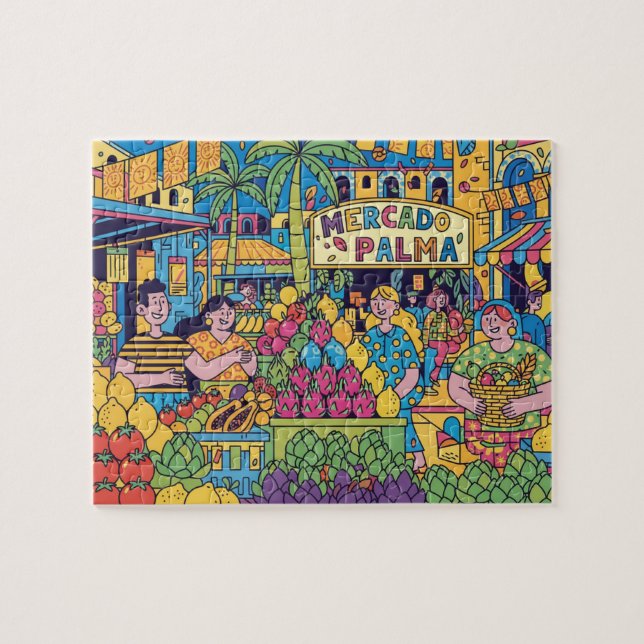 Palma de Mallorca Moderne Pop-Art Puzzle (Horizontal)