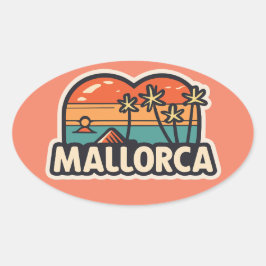 Palma de Mallorca Ovaler Aufkleber