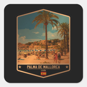 Palma de Mallorca Quadratischer Aufkleber