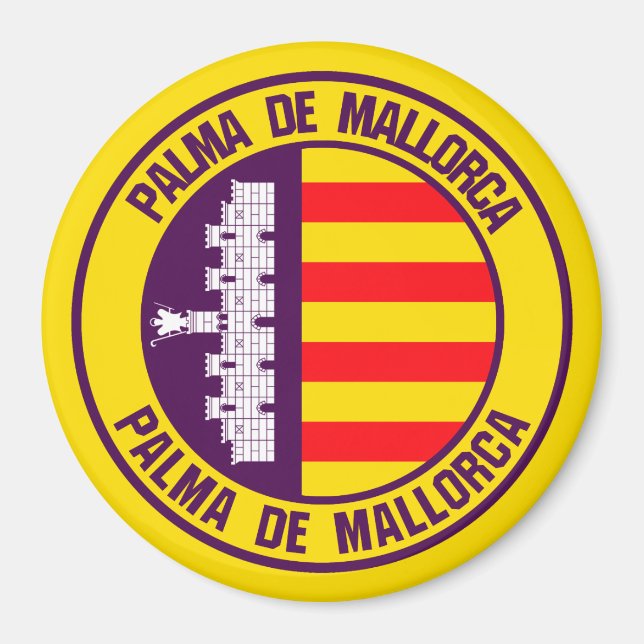 Palma de Mallorca RundEmblem Magnet (Vorne)