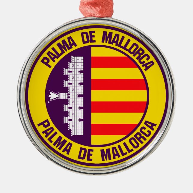 Palma de Mallorca RundEmblem Ornament Aus Metall (Vorne)