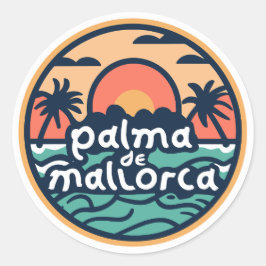 Palma de Mallorca Runder Aufkleber