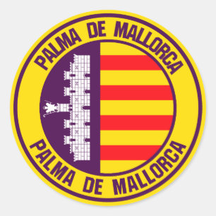 Palma de Mallorca rundes Emblem Runder Aufkleber