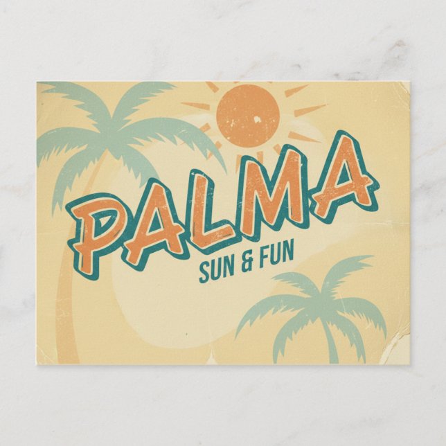 Palma de Mallorca, Sonne & Spaß Postkarte (Vorderseite)