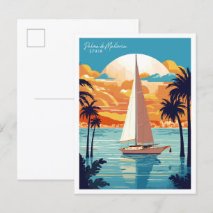 Palma de Mallorca Spanien Vintage-Reise Postkarte