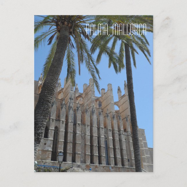 Palma Gothedral Mallorca Spanien Reisen Postkarte (Vorderseite)