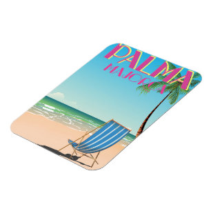 Palma Mallorca Beach Ferienposter Magnet